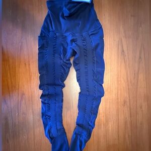 High-Waisted Navy Leggings